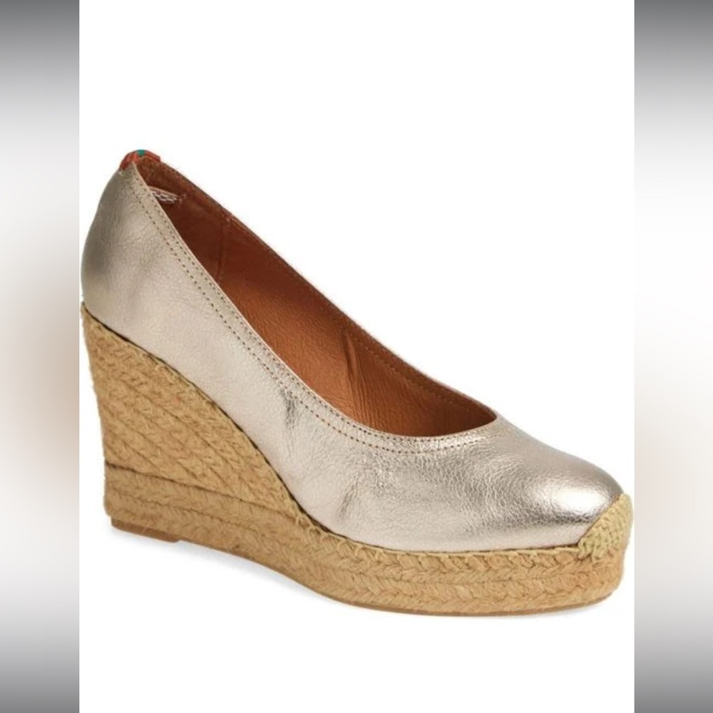 Penelope Chilvers
Women's Brown Scoop Espadrille Platform Wedge Pump